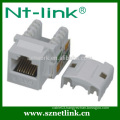 high quality 90 degree dual IDC cat6 rj45 female jack/rj45 keystone jack